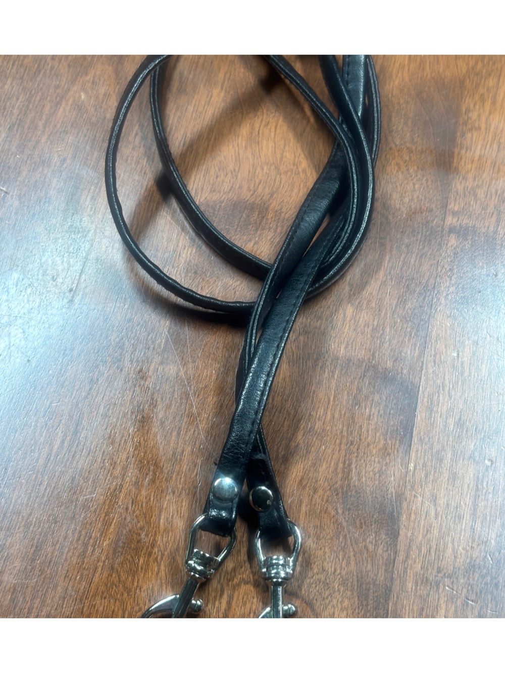 Black Leather replacement strapwith Silver Hardware - Men Accessories